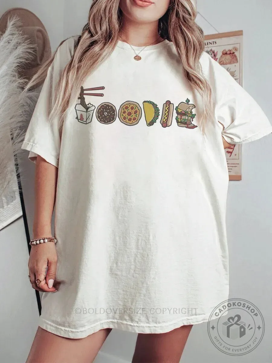 Vintage Foodie Fast Food Lover Graphic T-Shirt for Women